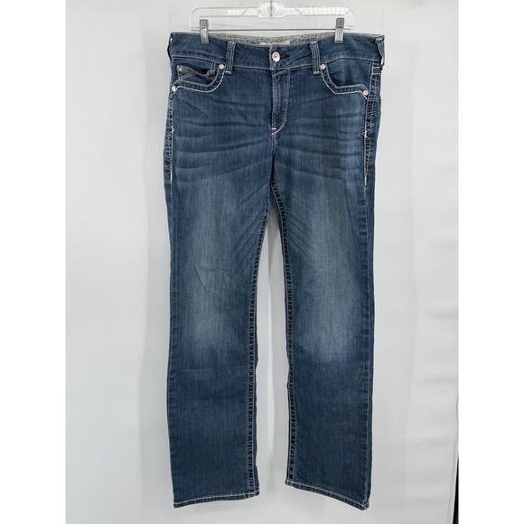 Ariat Real Denim Dresden St Ivy Womens Jeans Bootcut Blue Wash Size 36x33 - Picture 2 of 9